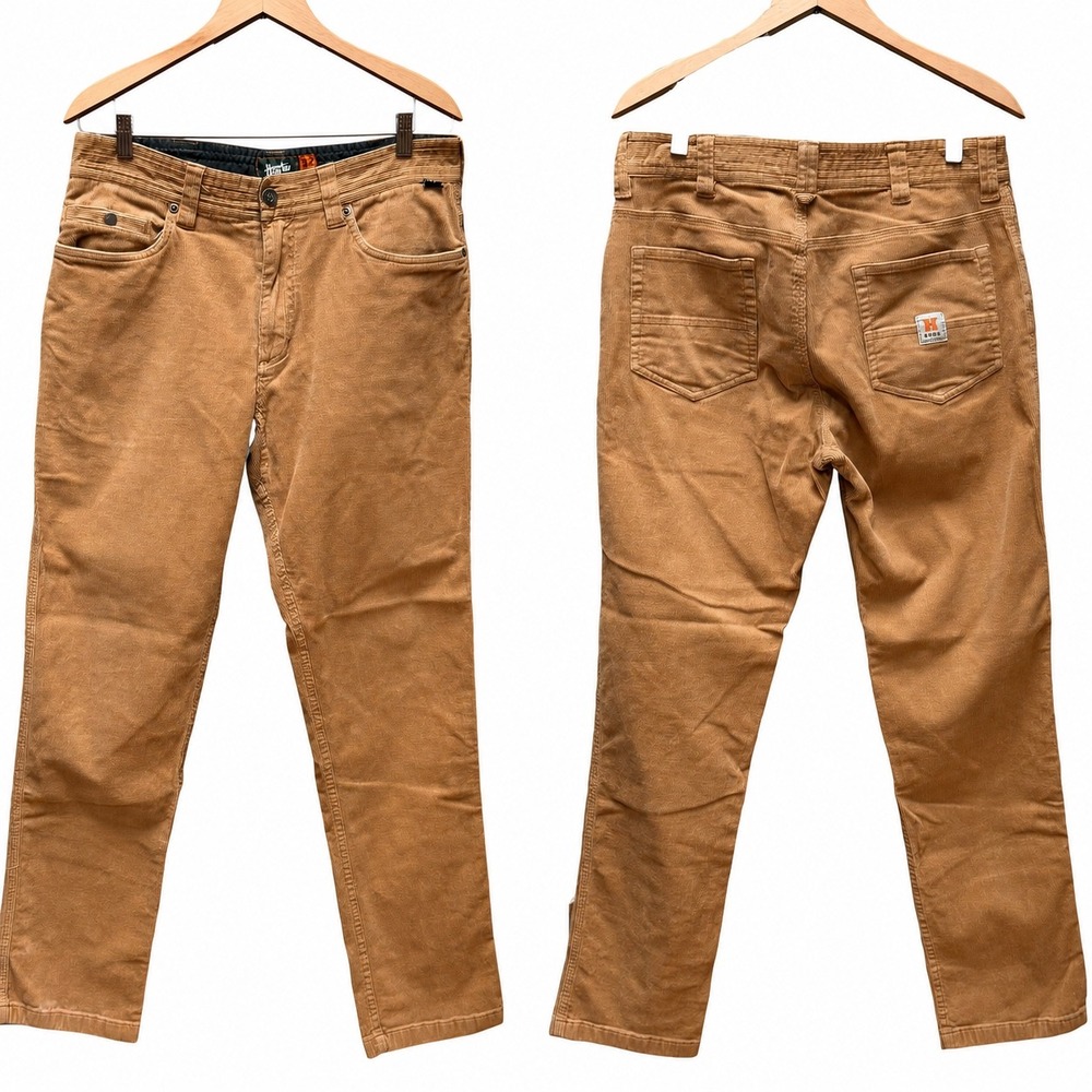 Howler Brothers Pants Mens 32x32 Tan Frontside 5-Pocket Corduroy Stretch Casual